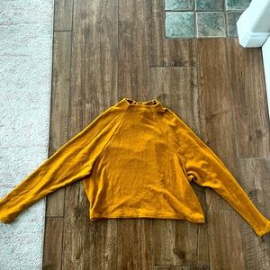 Soft mustard yellow long sleeve top